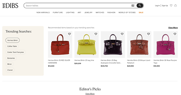 1stDibs.com website