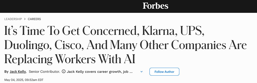 Every industry is being impacted by AI (and some much more than search)