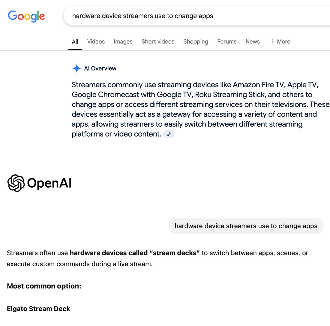 AI can provide vastly superior answers to traditional search results