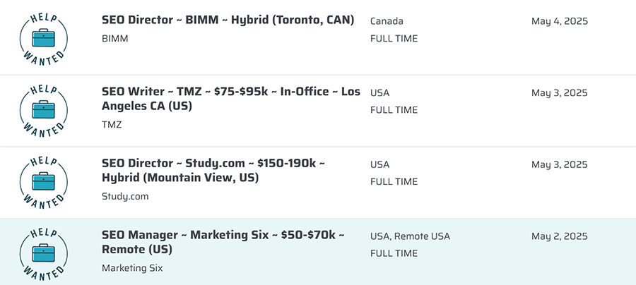While SEO opportunities are posted daily on great sites like SEOJobs.com, the number of listings elsewhere is down