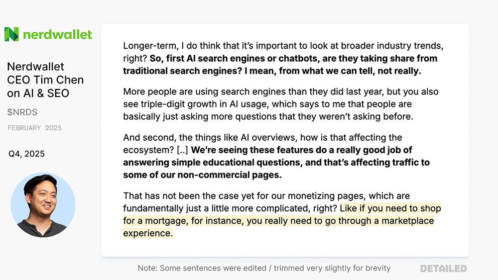 While public companies don't all make negative comments about the future of SEO, none appear overly positive